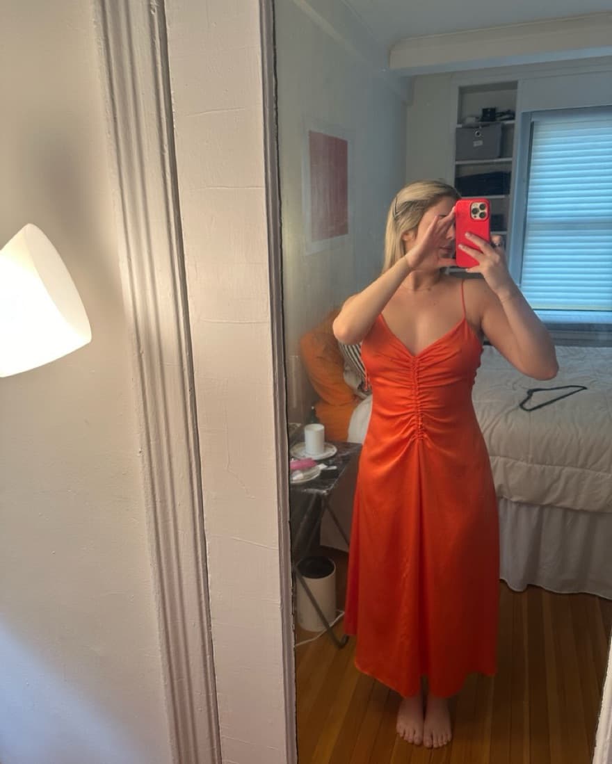 Sandro orange maxi dress - Image 4
