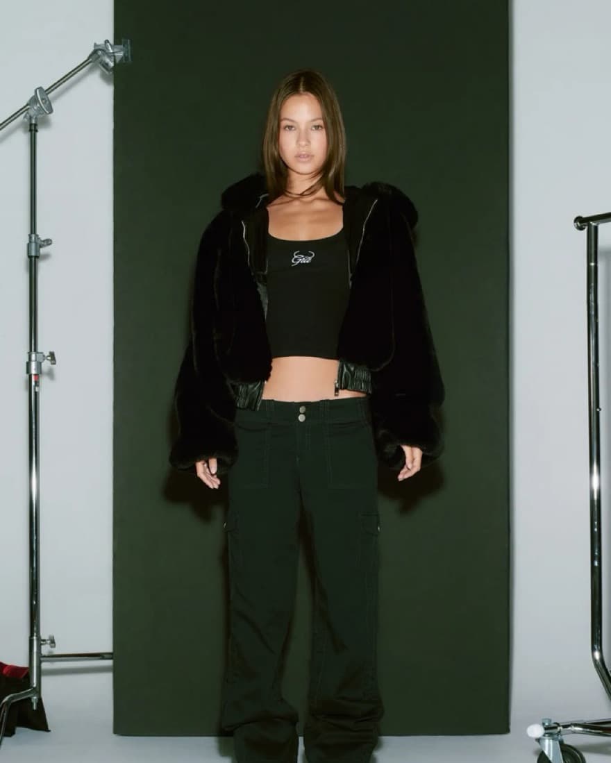 I.AM.GIA 717 Black Faux Fur Hooded Coat - Image 3
