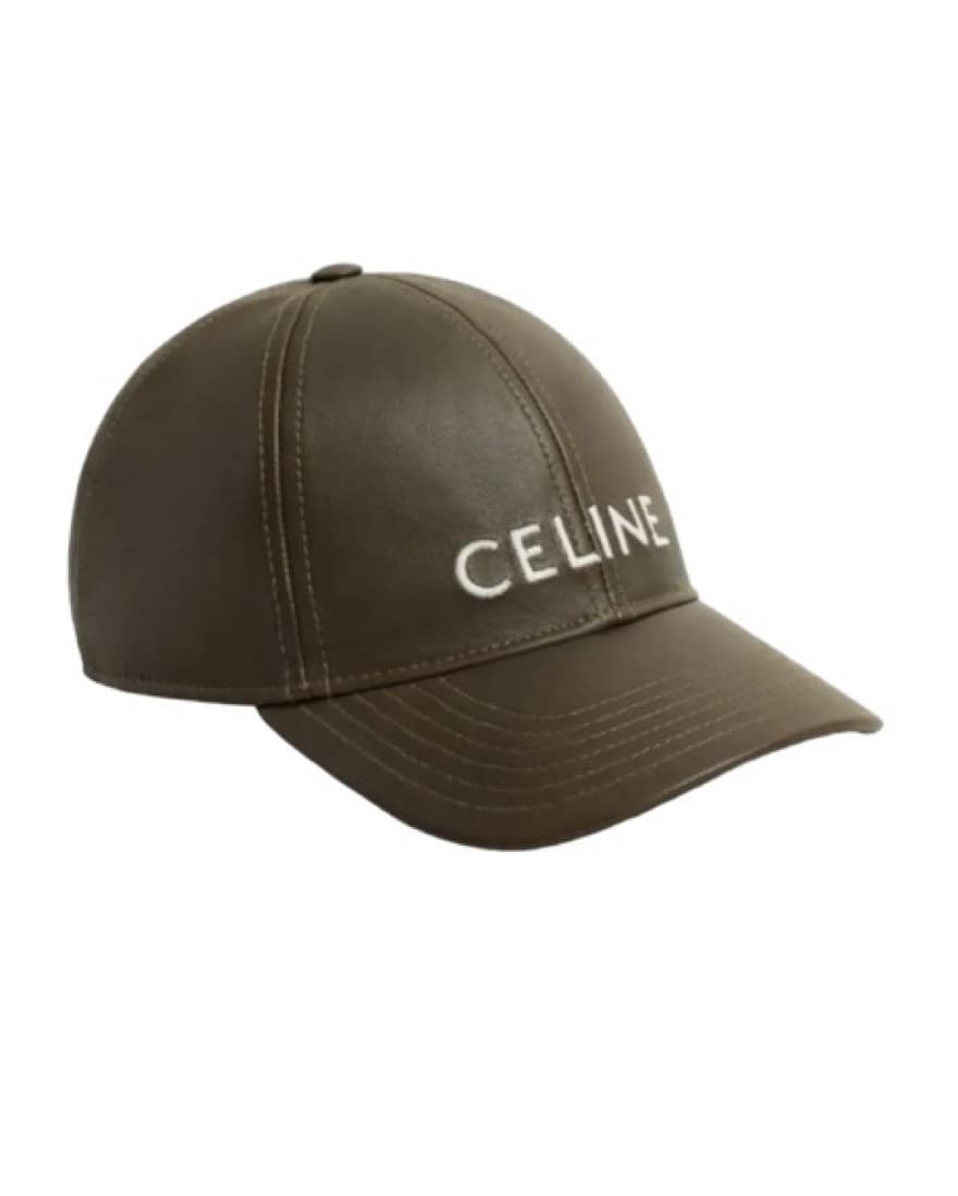 Celine Leather Green Hat - Image 2