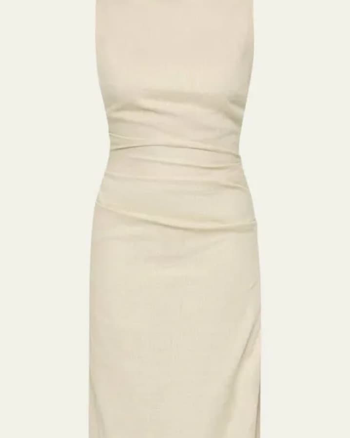 SIR Linen Chic Backless Maxi Dress - Image 3