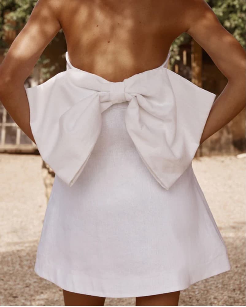 Dissh Linen Bow Dress - Image 1