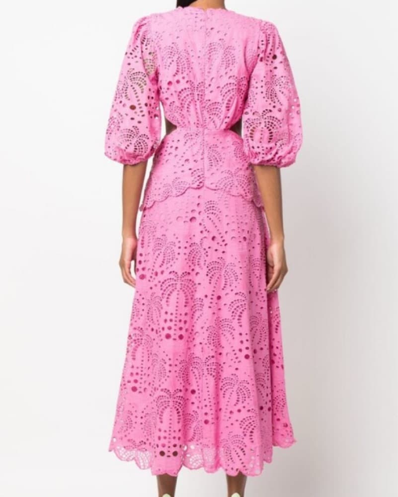 Farm Rio Broderie-Anglaise Cut-Out Midi  - Image 3