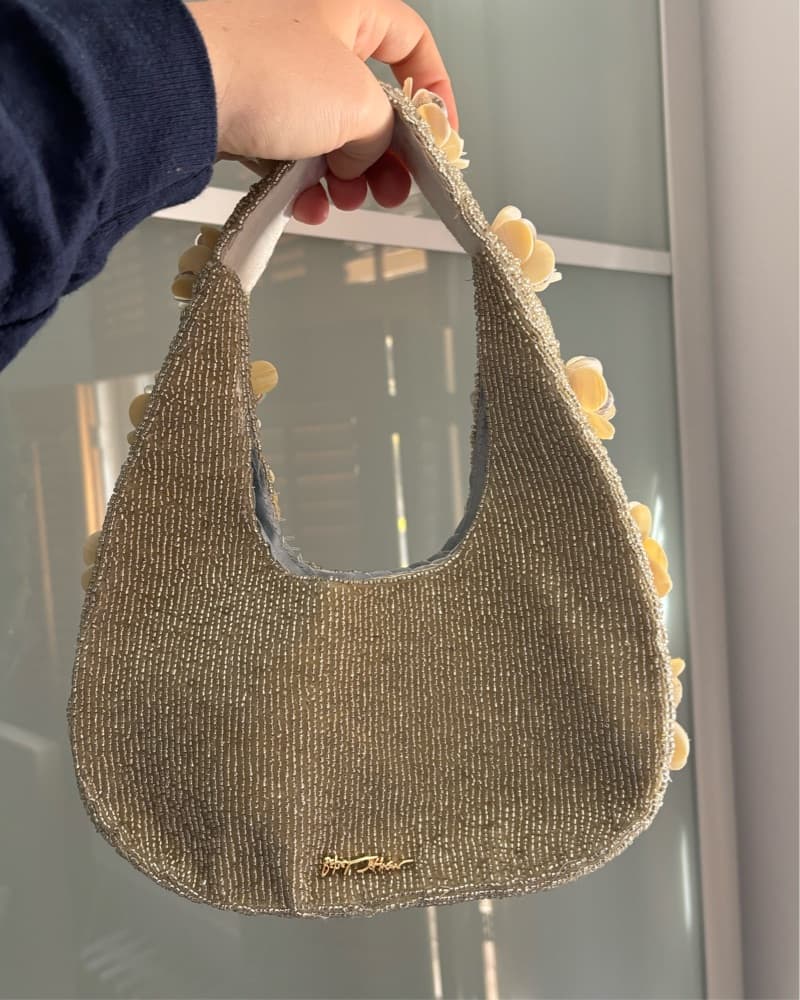 Floral Beaded Bridal Purse - Image 3