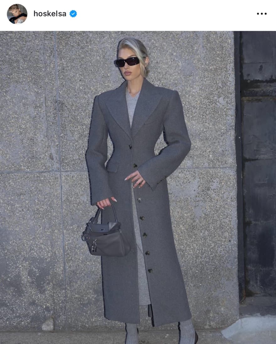 Helsa Italian Wool Hourglass Topcoat  - Image 2