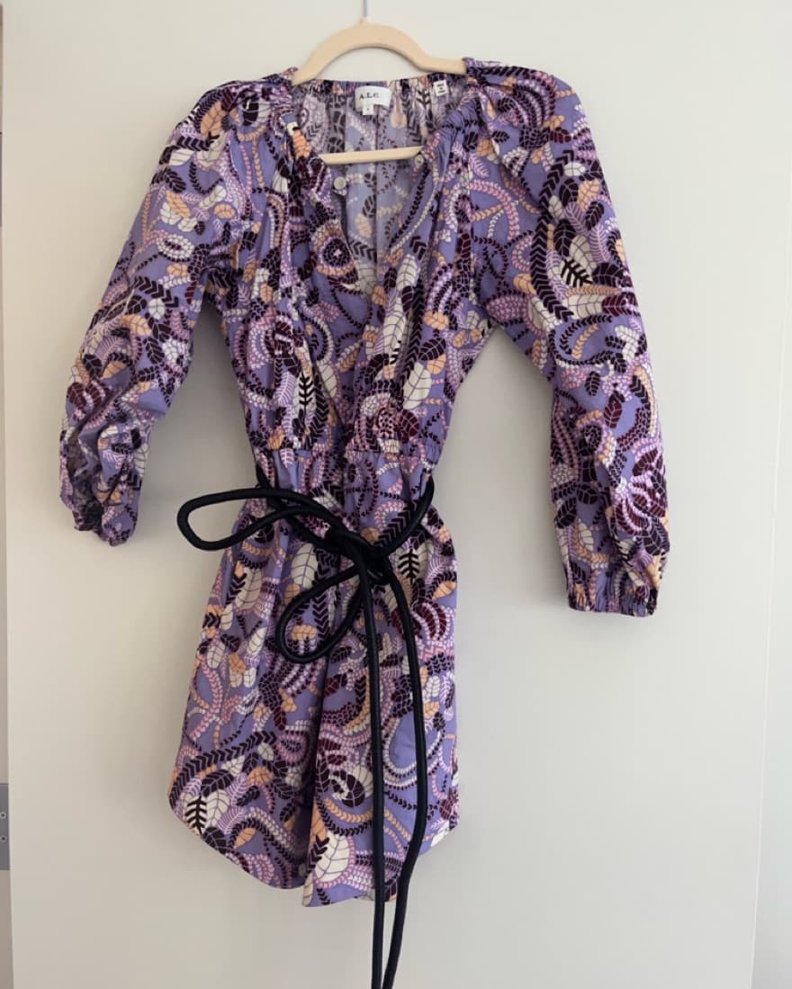 A.L.C. Purple Rosanna Mini Dress  - Image 3