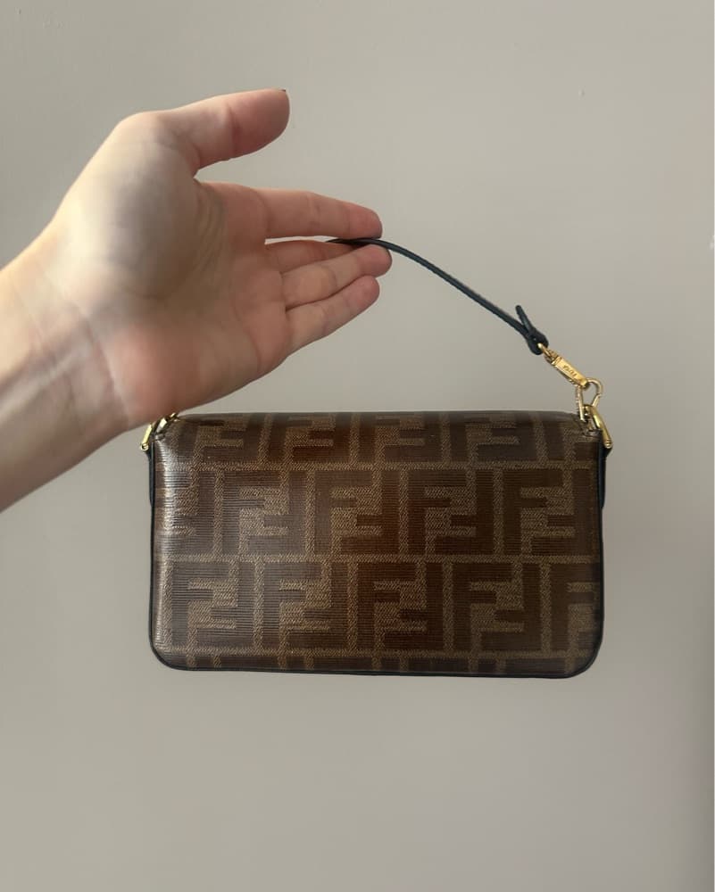 Fendi Mini Baguette Bag Brown - Image 5