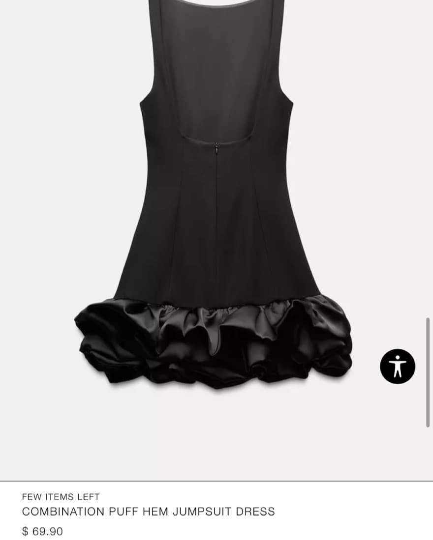 ZARA Puff Hem Jumpsuit Dress  - Image 3