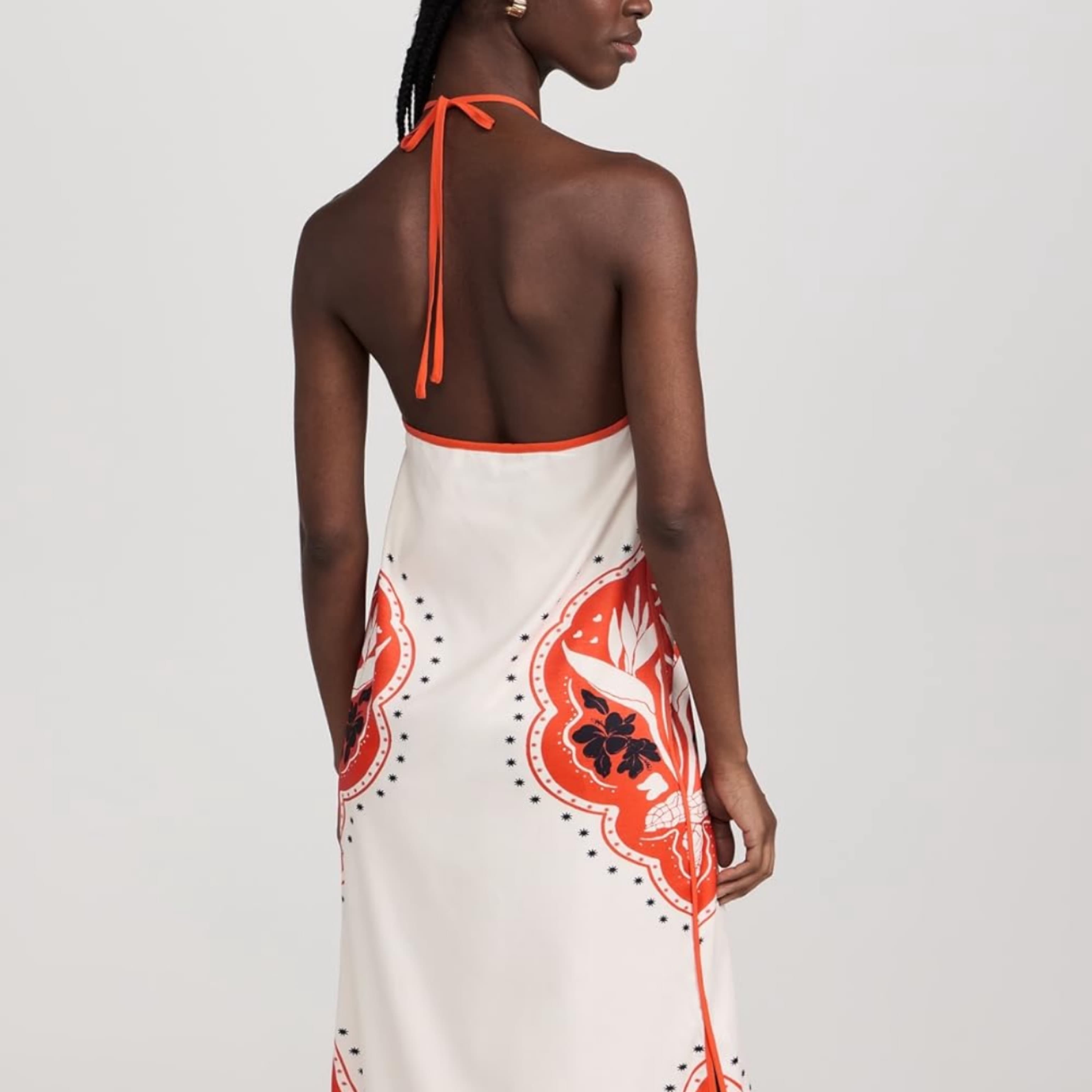 Floral/ Western Pattern Halter Maxi  - Image 2