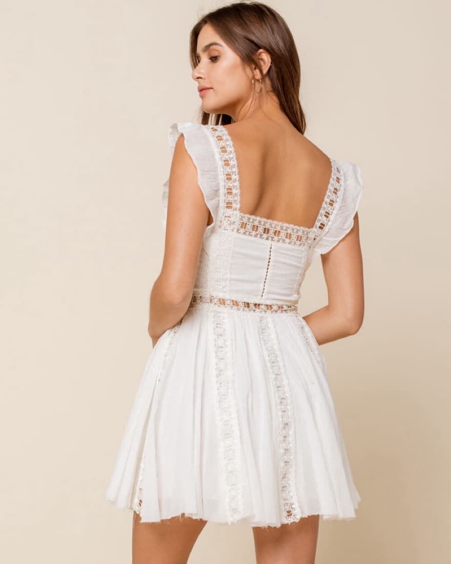 Free People White Lace Dress - Image 1