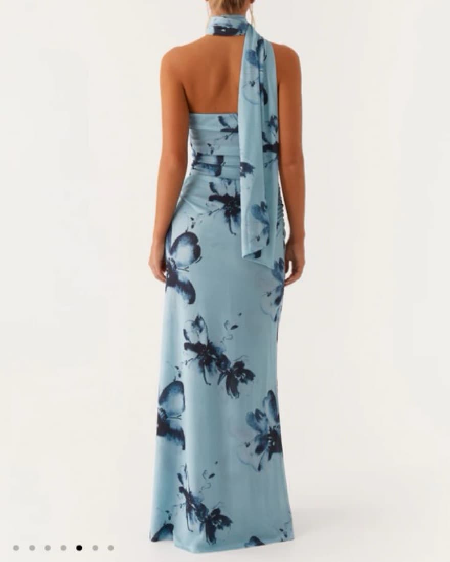 Blue Floral Pepper Mayo Maxi Dress - Image 1