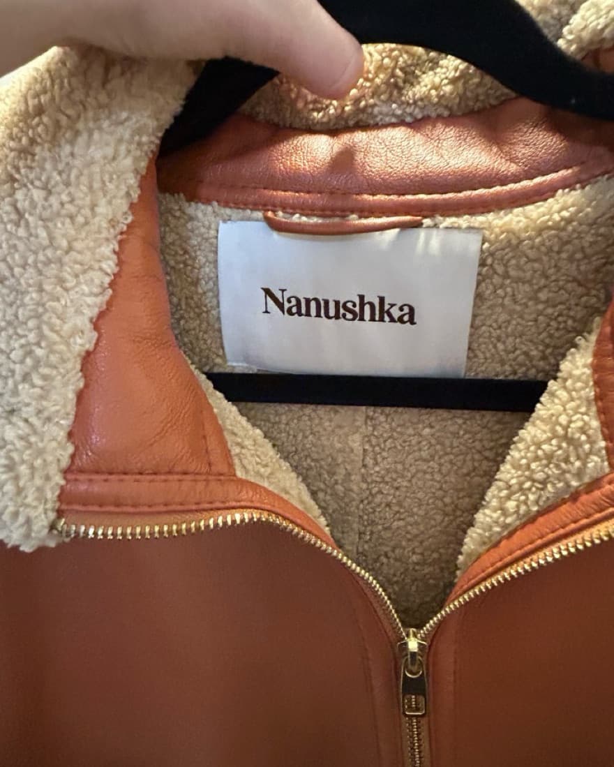 Nanushka Faux Shearling Leather Jacket - Image 6