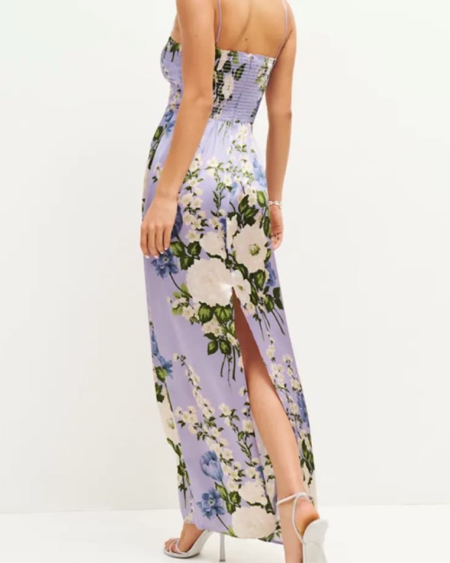  Reformation Frankie Silk Dress - Image 2