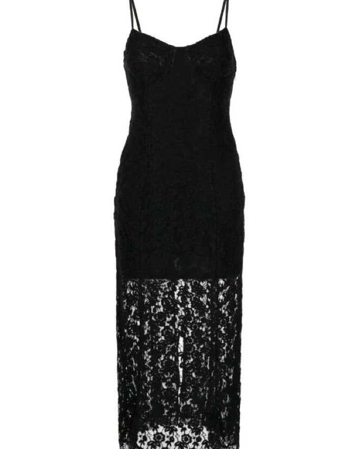 LoveShackFancy black Tank Lace Dress NWT - Image 3