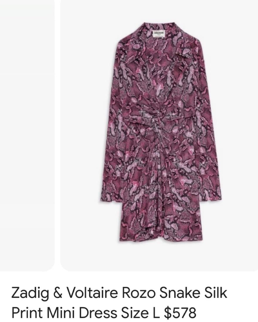 Zadig & Voltaire Rozo Snake Silk Print - Image 1