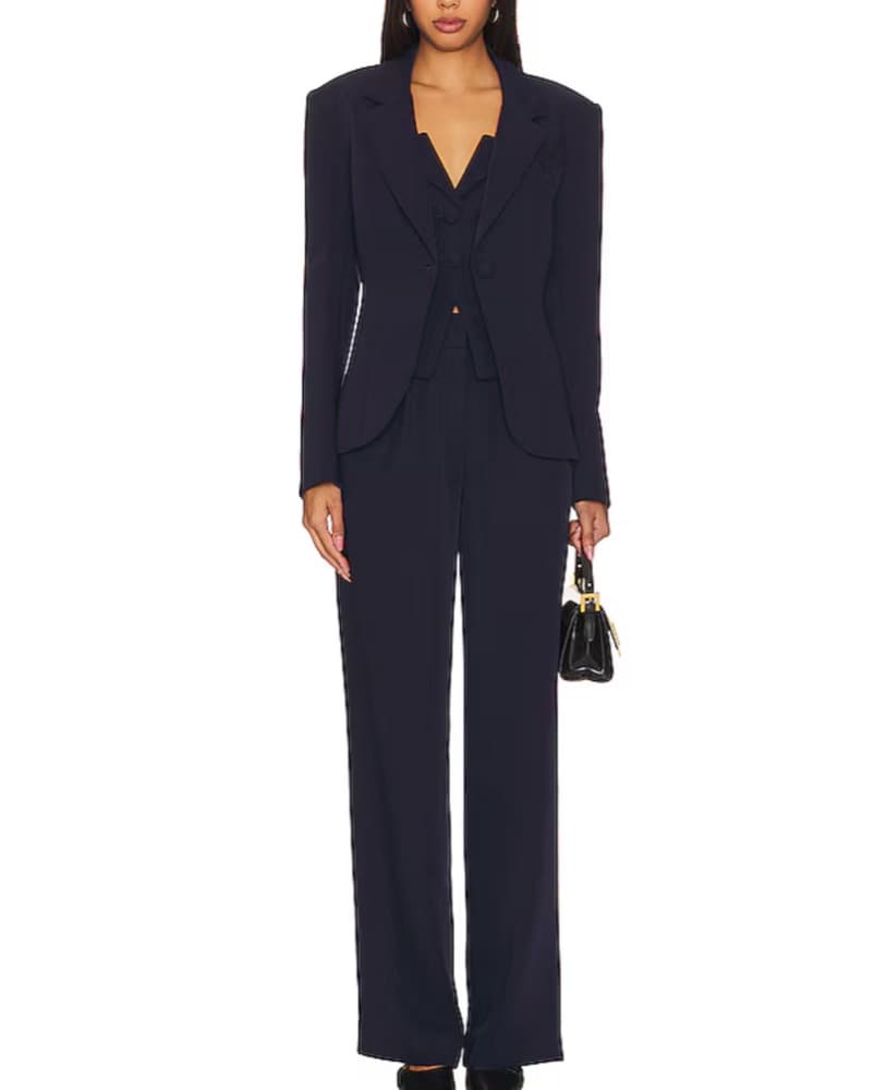 Colette Corset Top in Navy Blue - Image 4