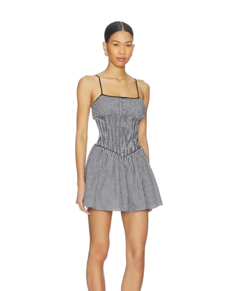 Frankies Bikinis Coast Cotton Gingham Mini Dress - Image 2