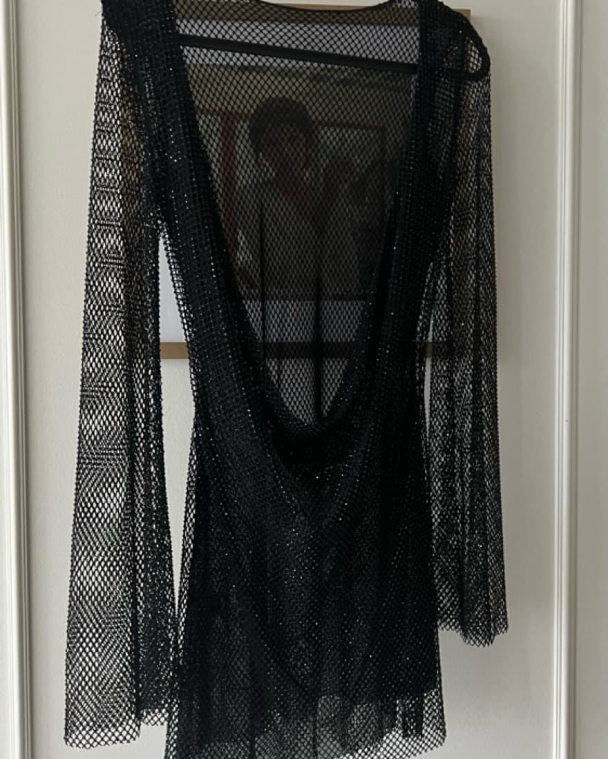 Black Diamante Dress - Image 4