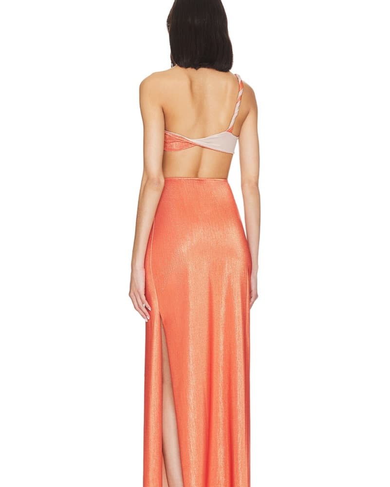  One-Shoulder Maxi, Cut Out Dress - Image 2