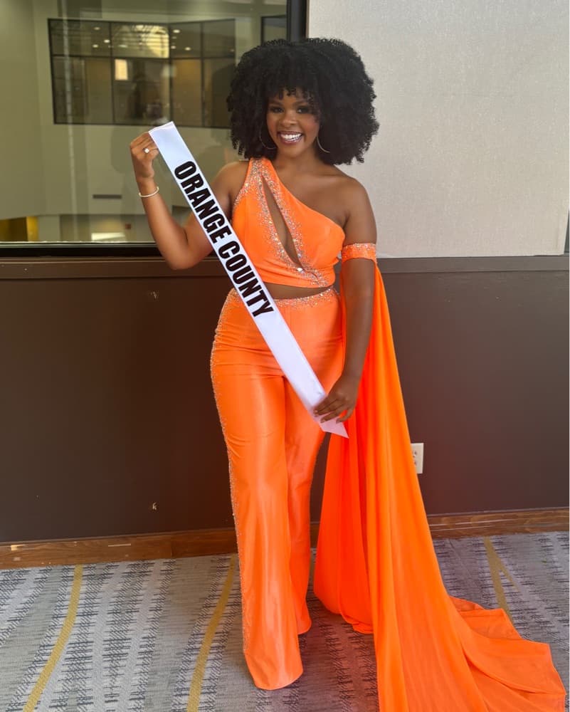 Panoply Orange Two Piece Pageant Outfit - Image 2