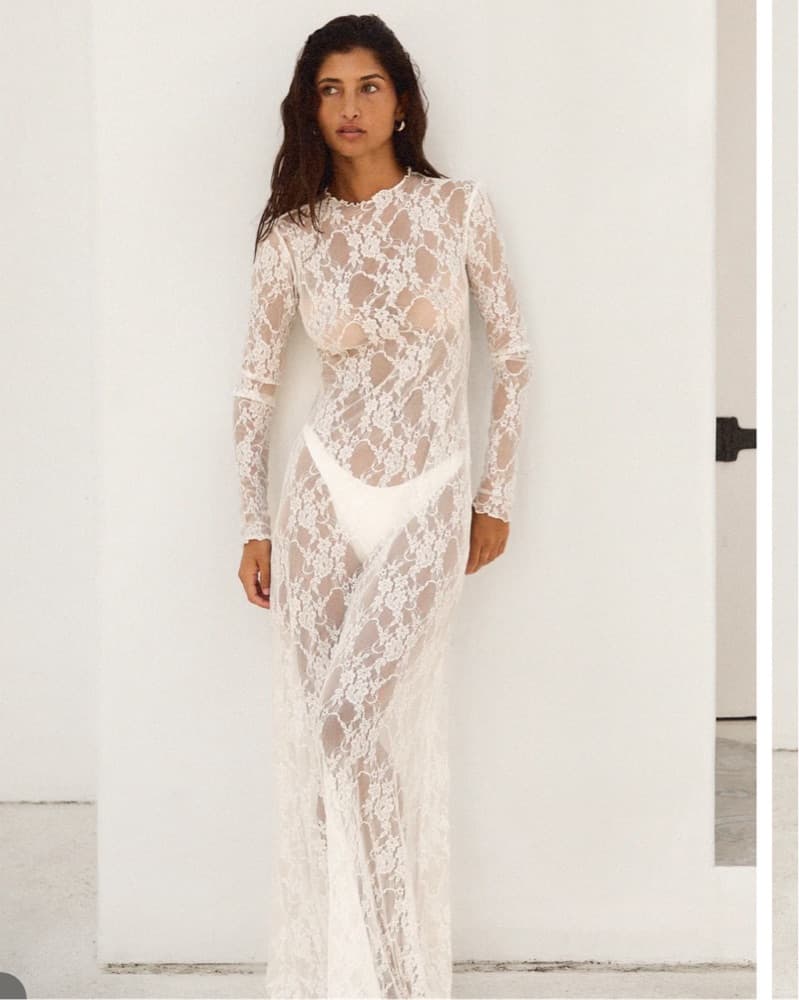 Resa LYON LACE DRESS IN WHITE LACE - Image 2