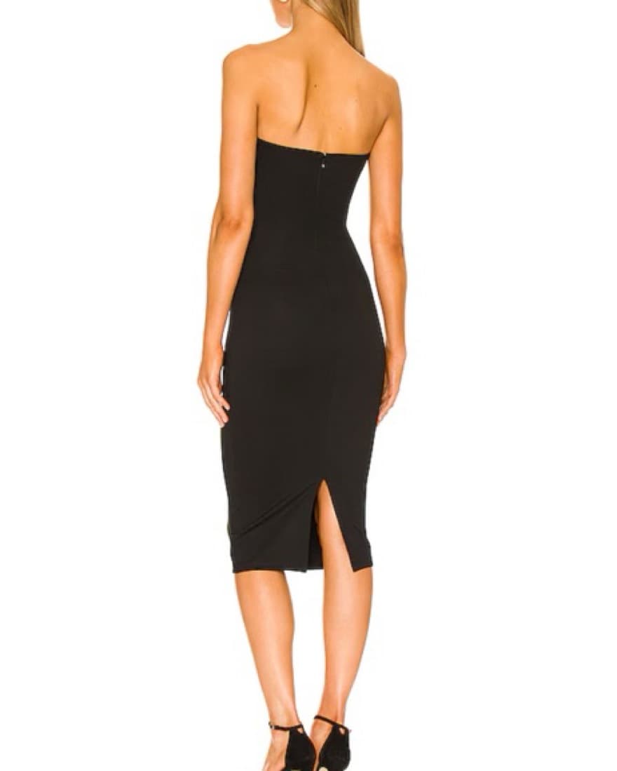 Lillian Strapless Dress Black XS midi - Image 2