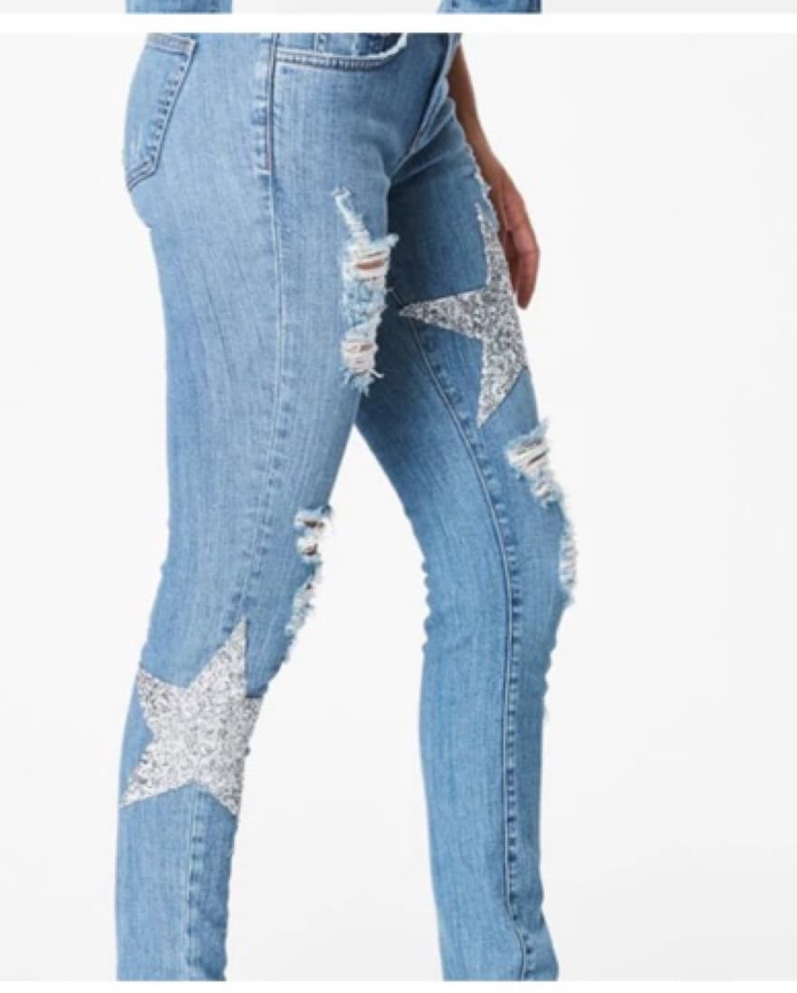 carmar star patch rhinestone jeans - Image 6