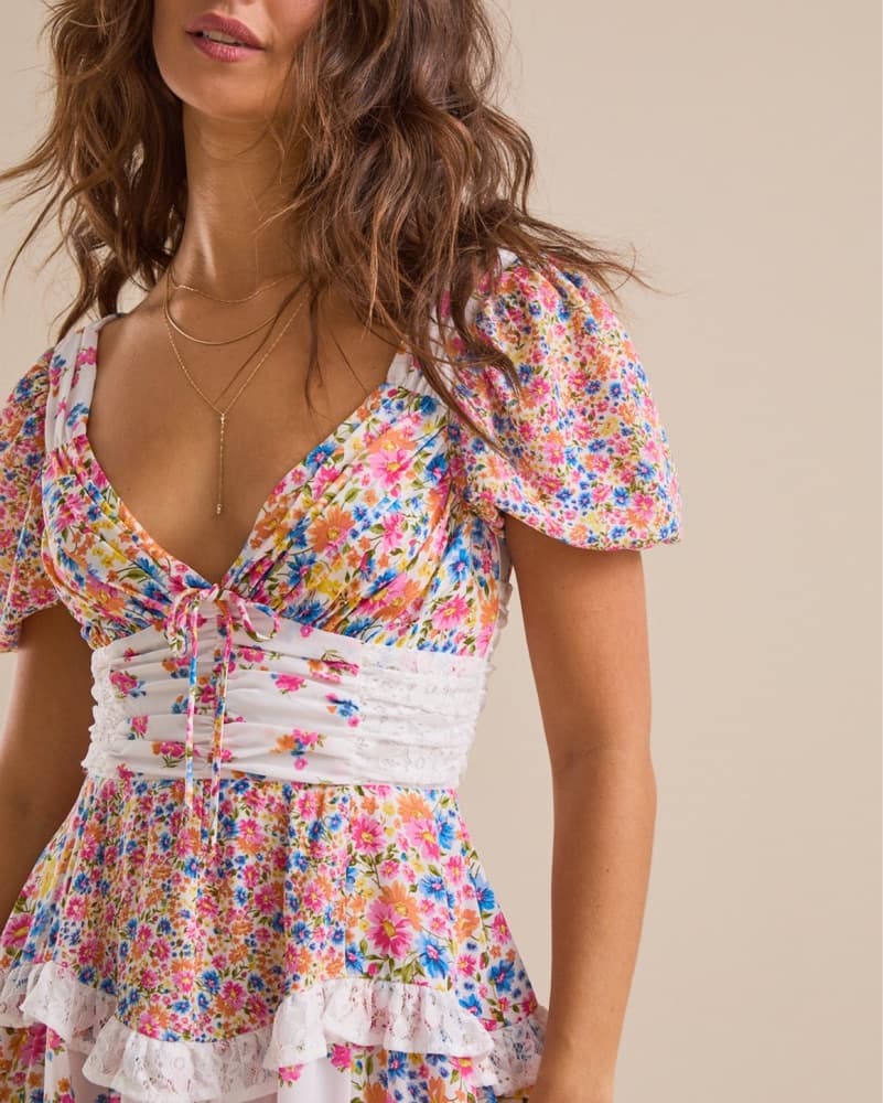 Aderny Floral Mini Dress - Image 4