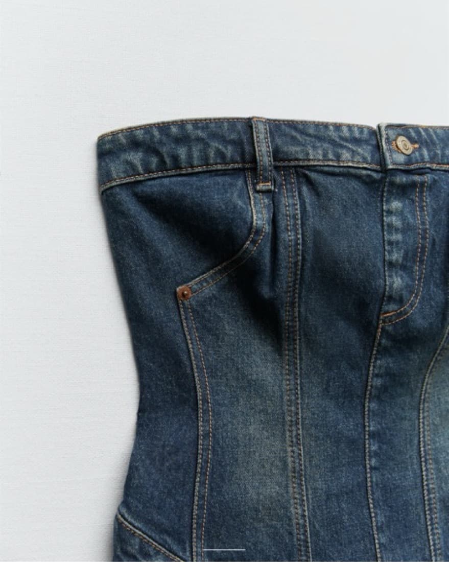 Corset Style Denim Top - Image 5