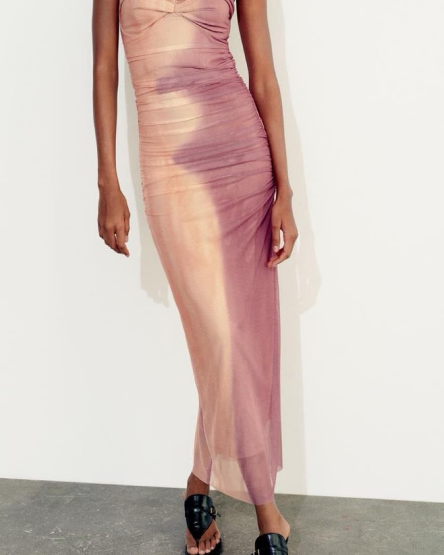 Pink Strapless Dress  - Image 3