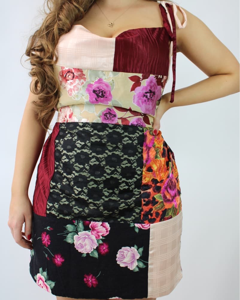 Pink Patchwork Dress - Image 3