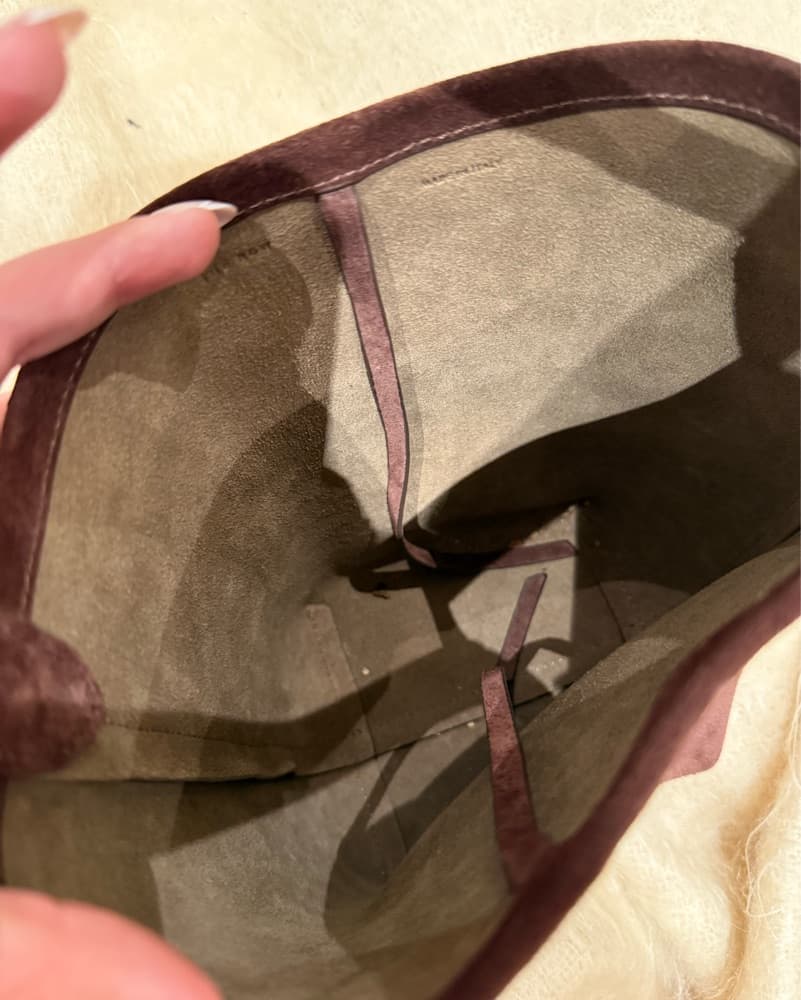 The Row Brown Suede Bucket Bag - Image 2