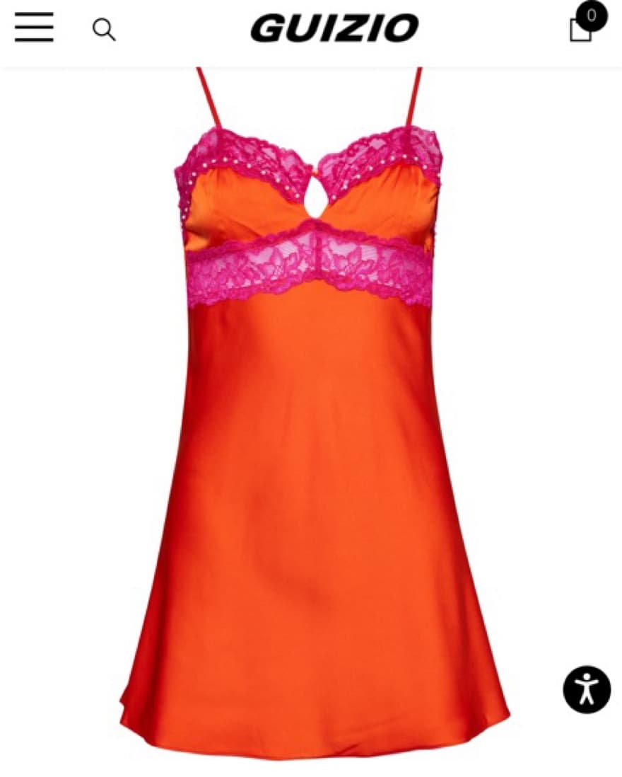 Danielle Guizio Orange Slip Dress - Image 1