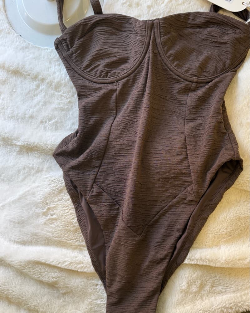 Ruched Bodysuit in Chocolate Brown - Image 1