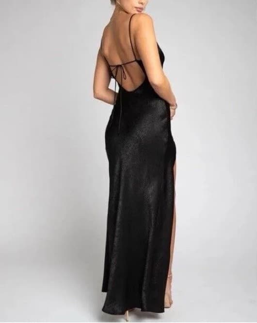 Resa Black Maxi Dress - Image 6