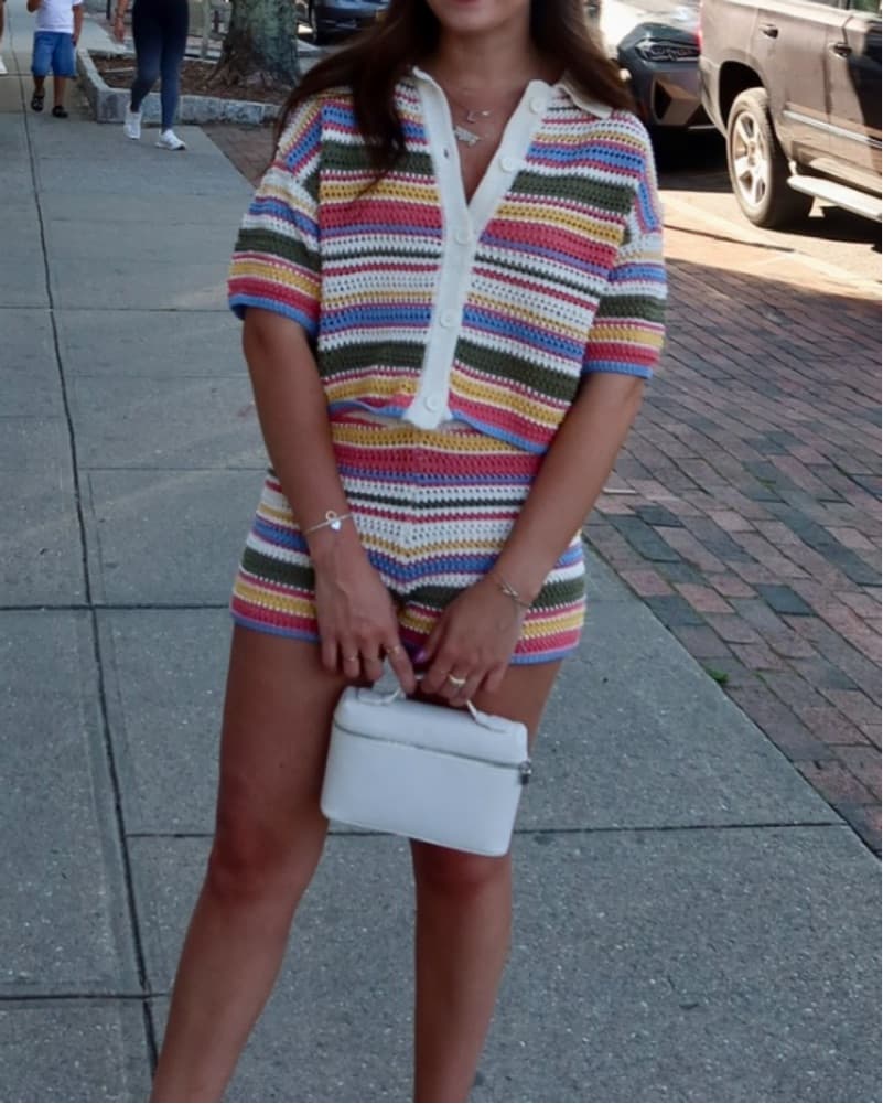Zara Crochet Mulitcolor Striped Set - Image 1