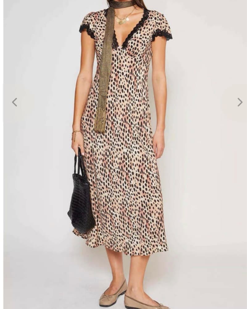 Rixo Leopard Slip Dress - Image 2