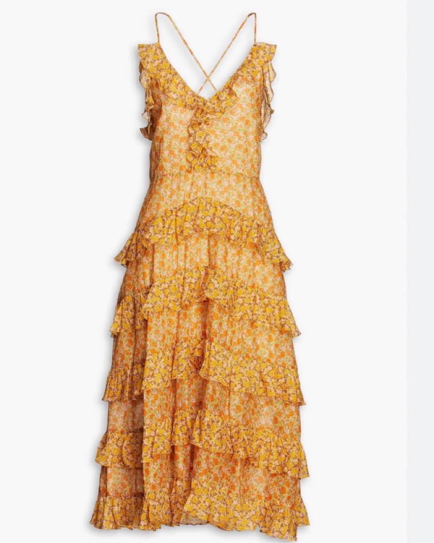Maje Yellow Floral Dress  - Image 3