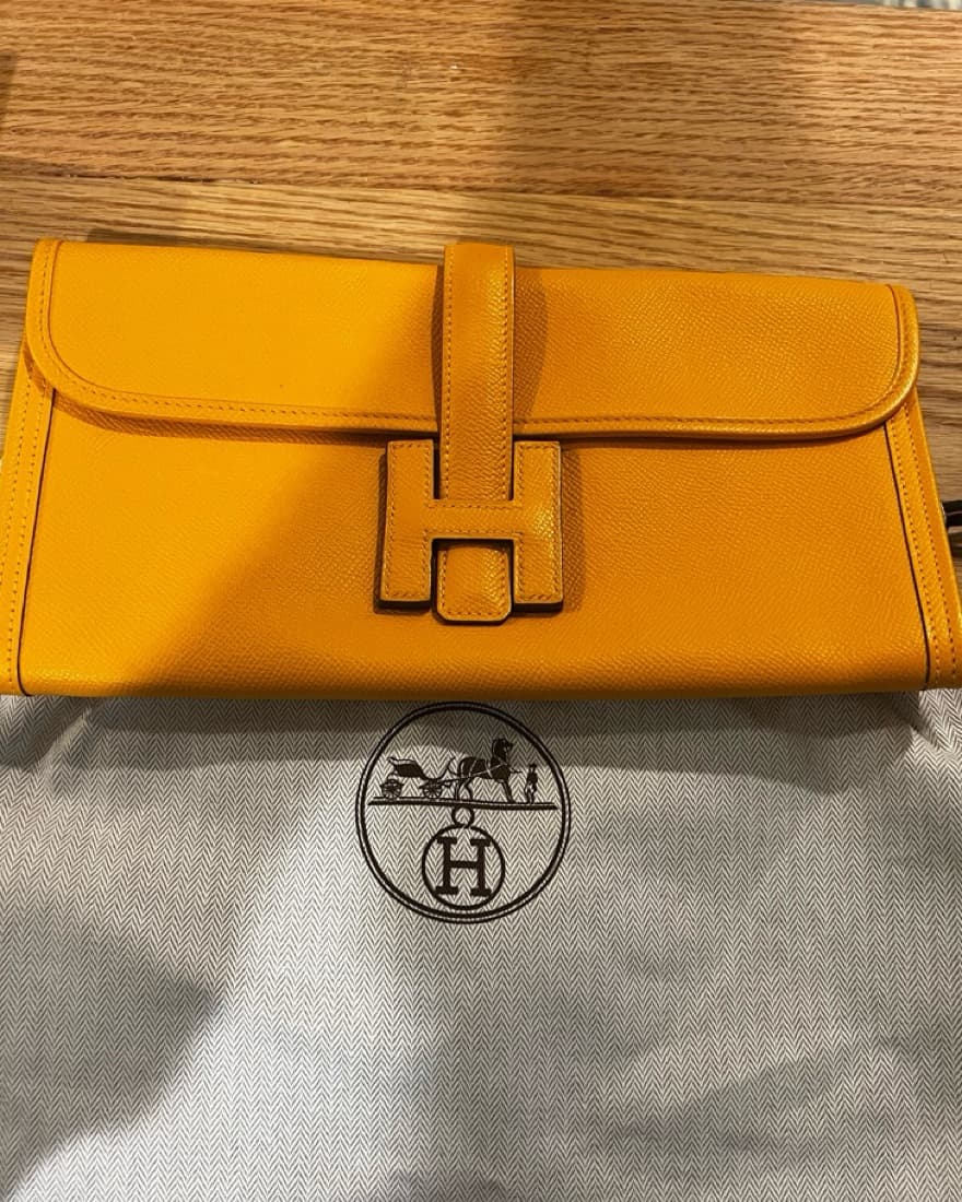 Hermes Jige Clutch Yellow - Image 3
