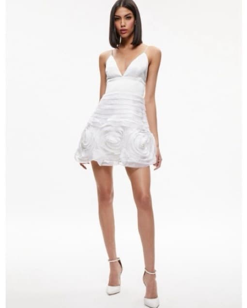 Alice + Olivia Kemberly Rosette Dress - Image 3