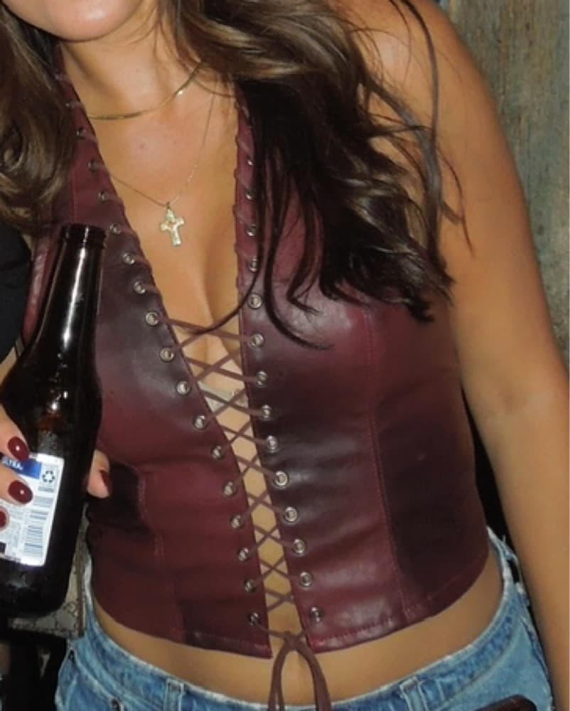Jaded London Faux Leather Corset Top - Image 2