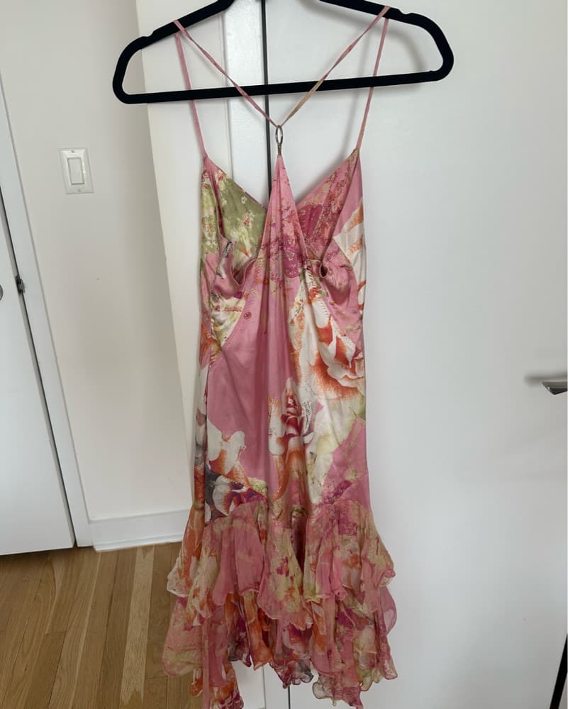 Roberto Cavalli Vintage Silk Midi Dress - Image 3