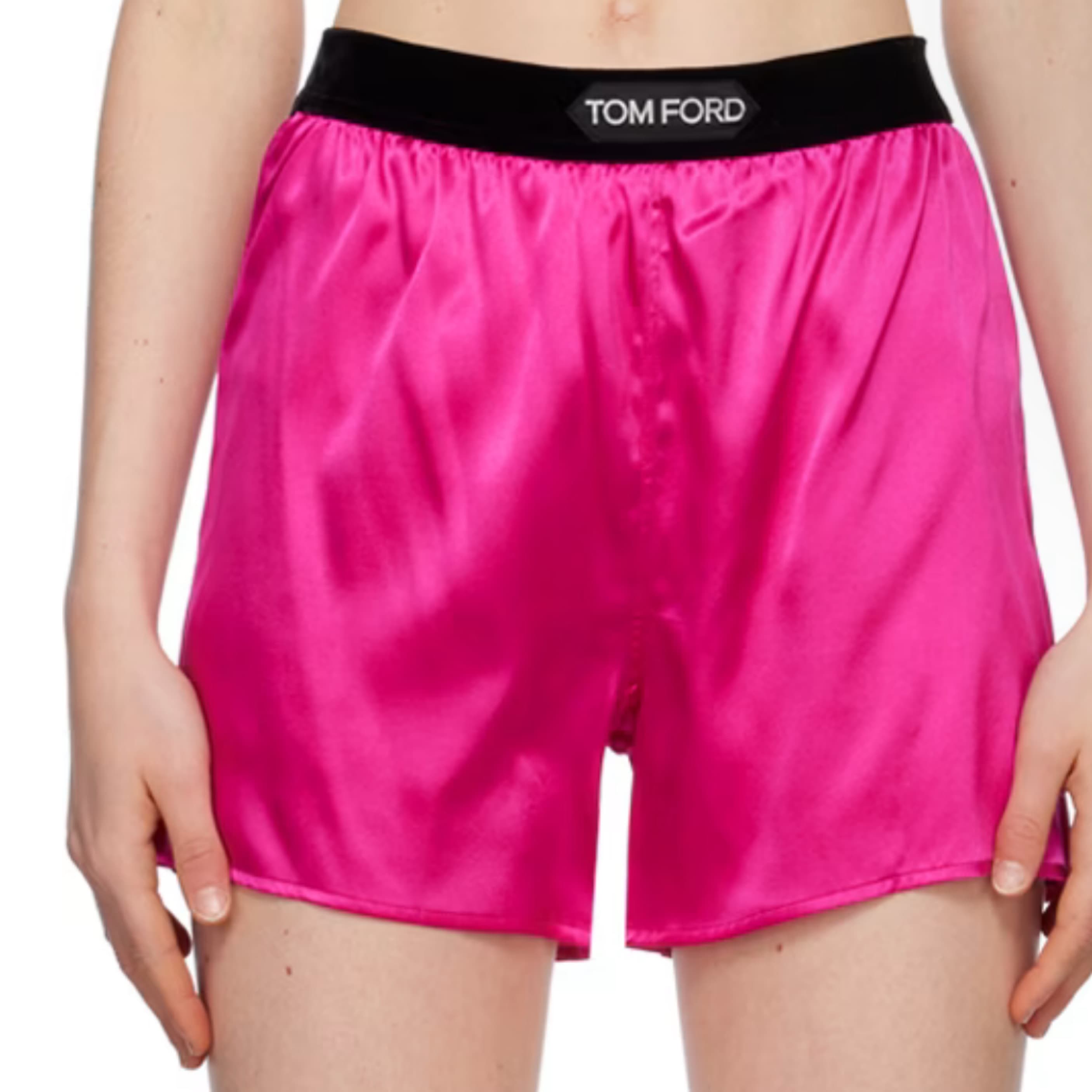 Tom Ford Satin Pink Shorts - Image 2