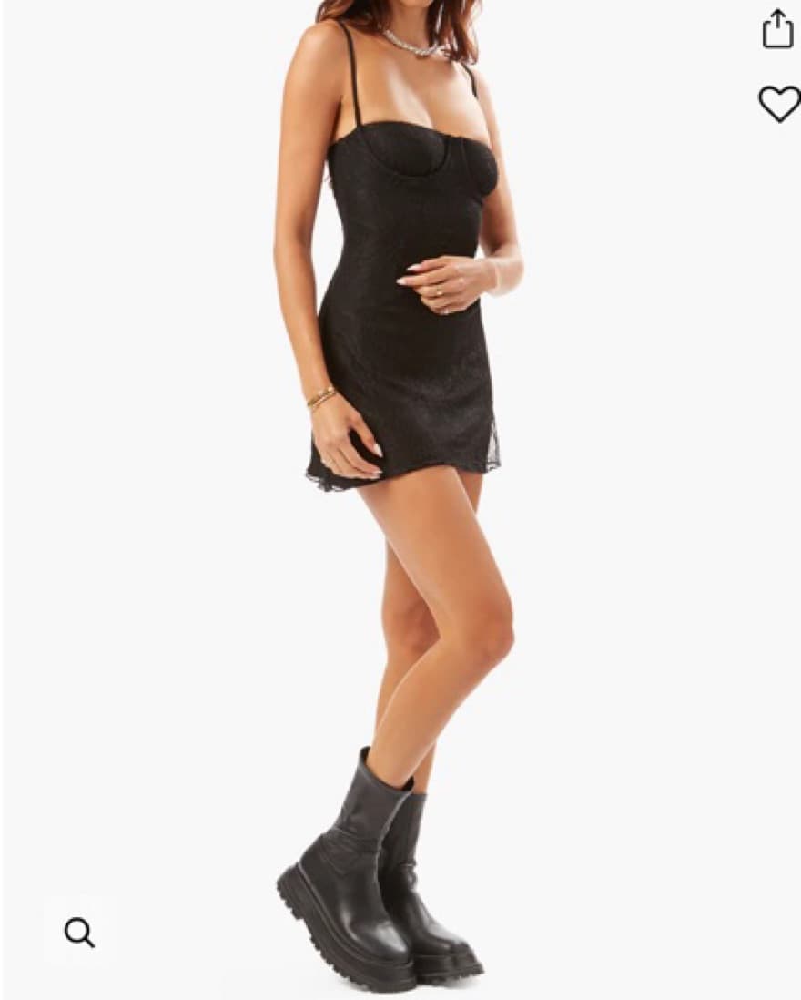 We Wore What Black Lace Mini Dress - Image 2