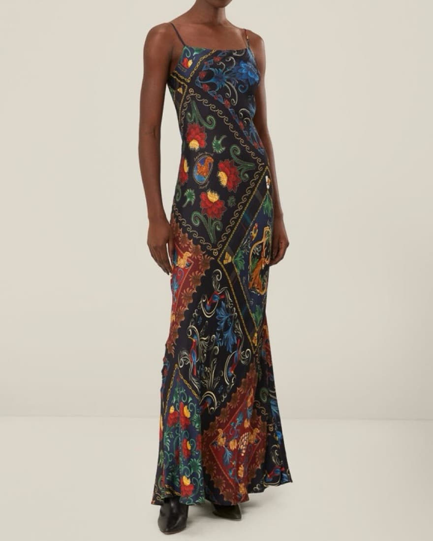 Farm Rio Black Mixed Print Maxi Dress  - Image 1