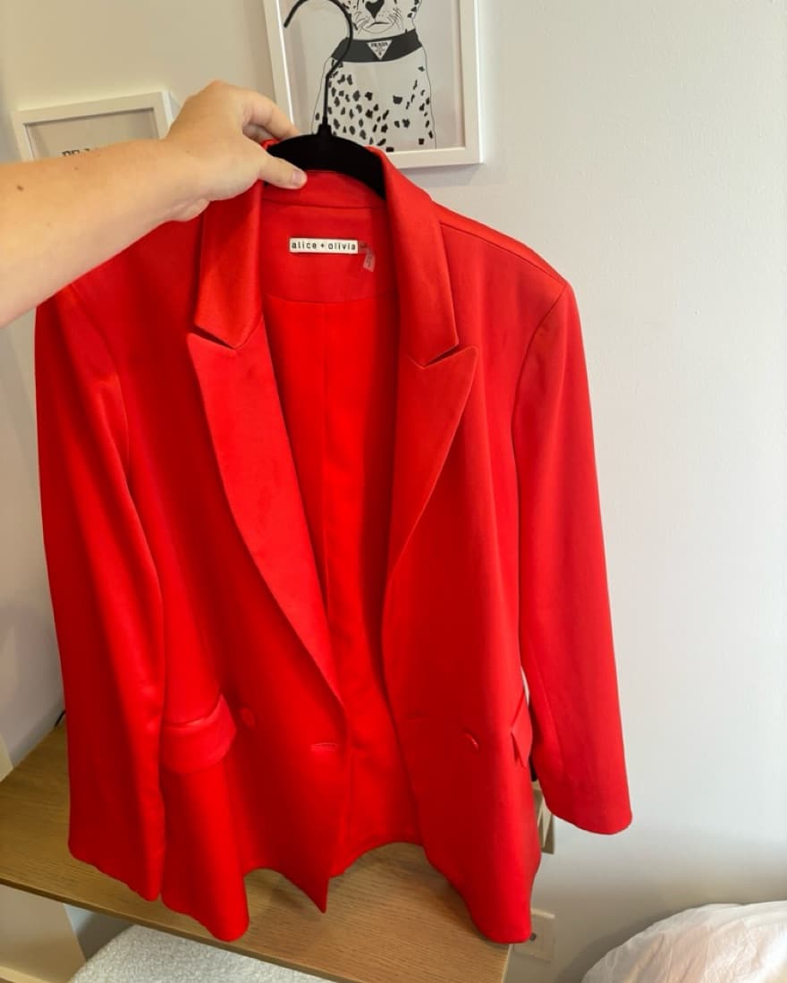Silk Red Blazer - Image 3