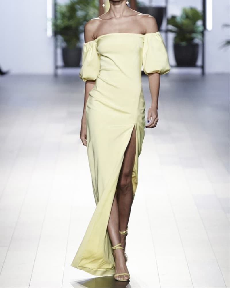 Cushnie Yellow Mini Dress - Image 4