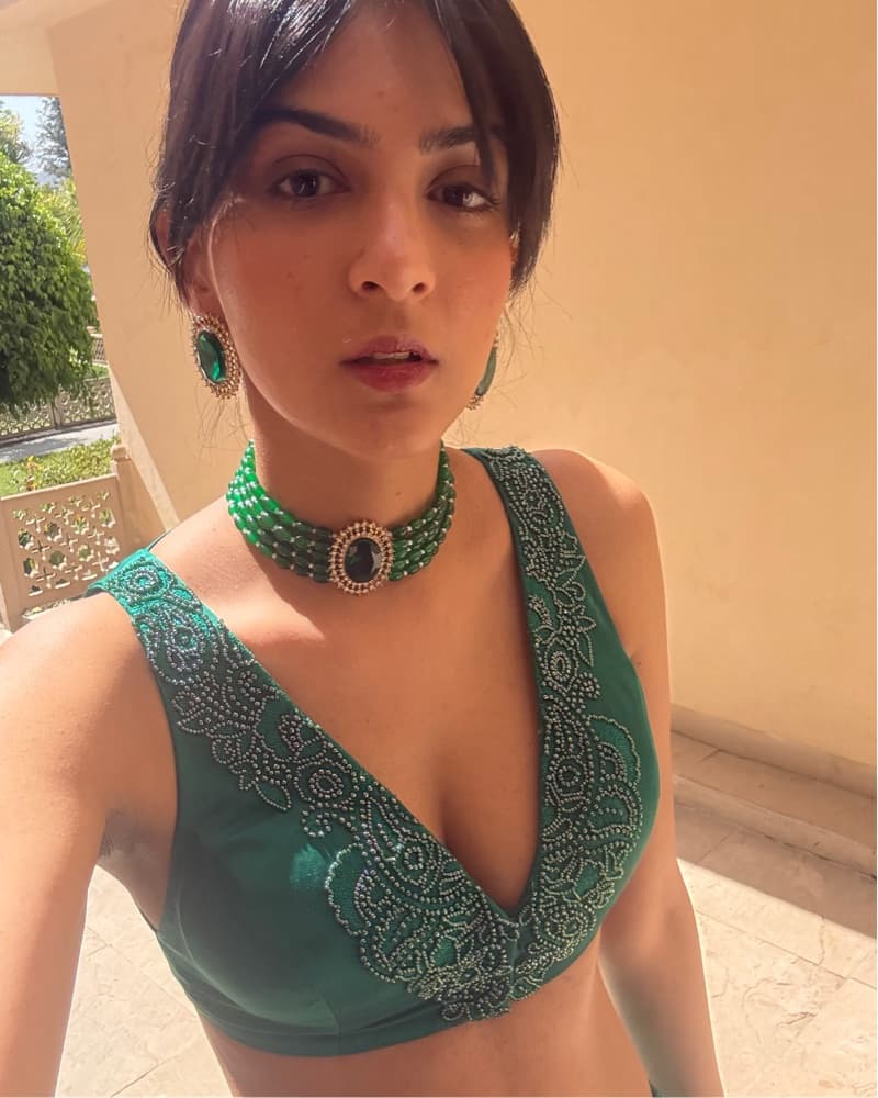 Emerald Green Skirt And Top  - Image 4