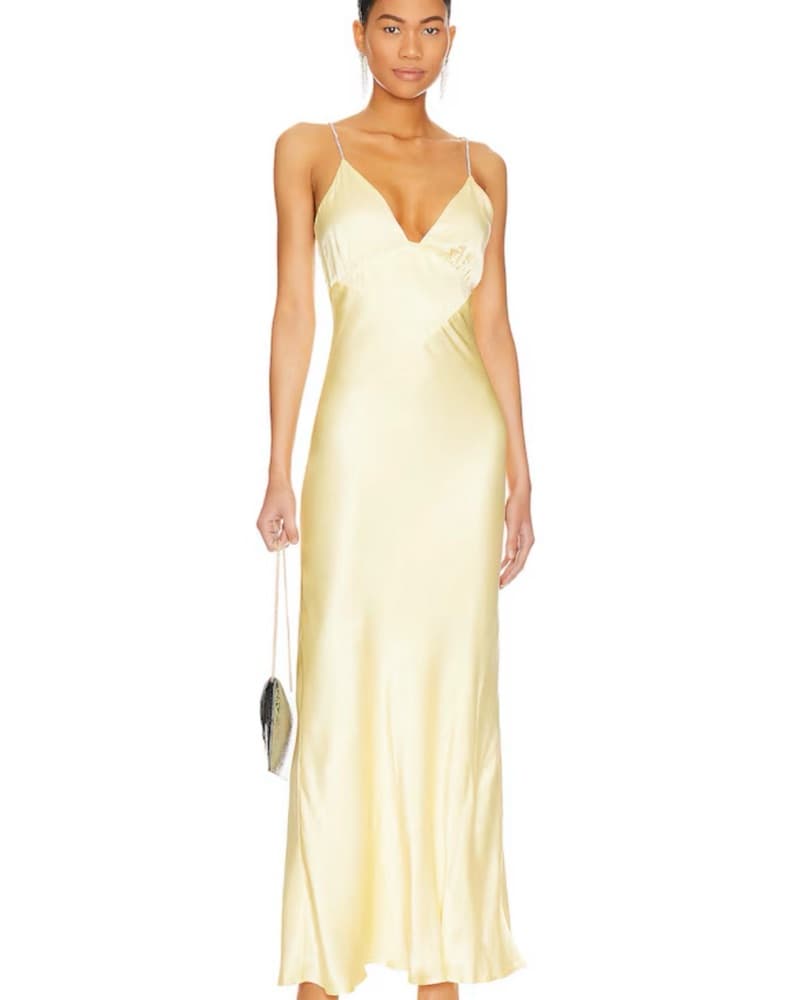 Capri Diamonte Slip Dress in Canary Yell - Image 1