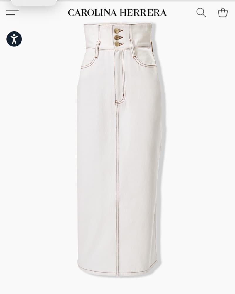 CAROLINA HERRERA x FRAME DENIM SKIRT - Image 4