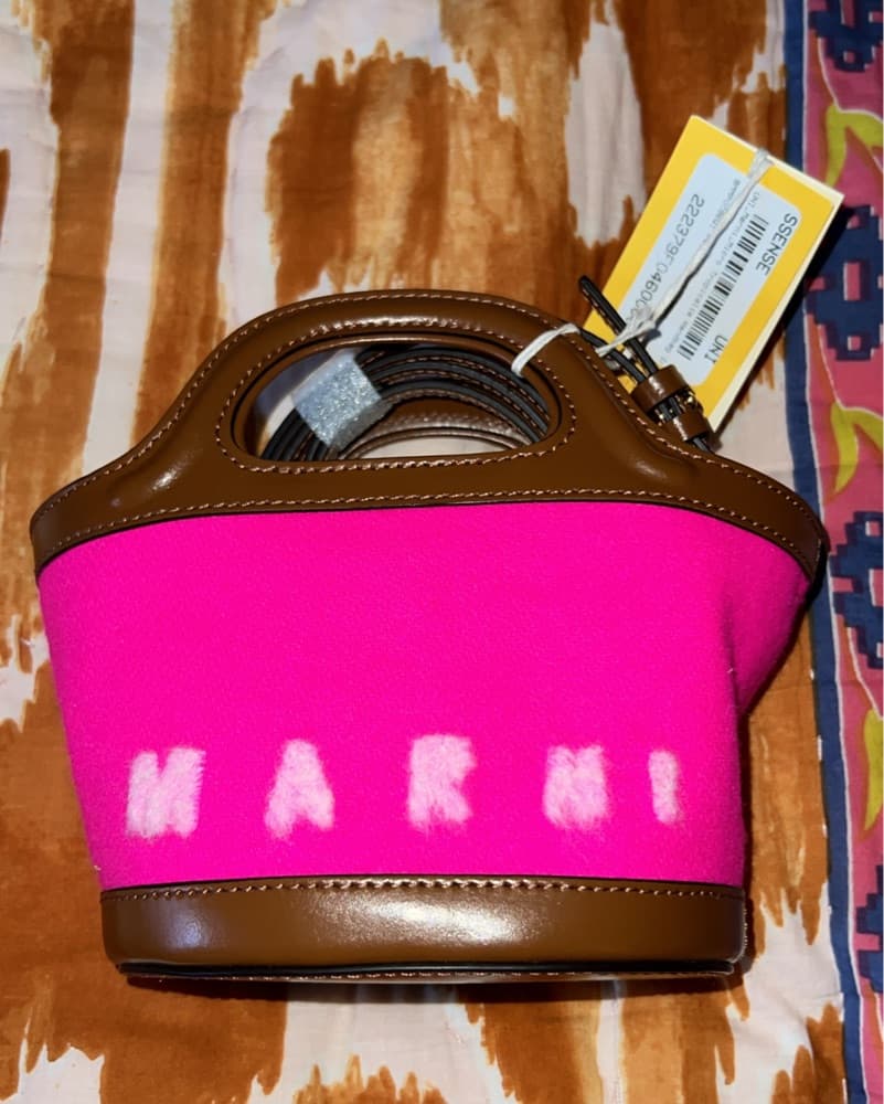 Marni Pink Felt Shoulder Bag - Image 3